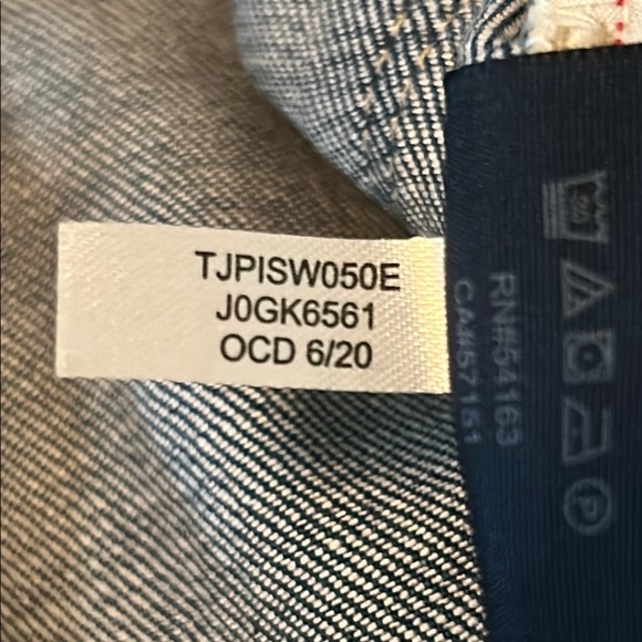 Tommy Hilfiger Blue Tribeca Skinny Ankle Jeans Distressed Patched Details Size 6 - Picture 8 of 10